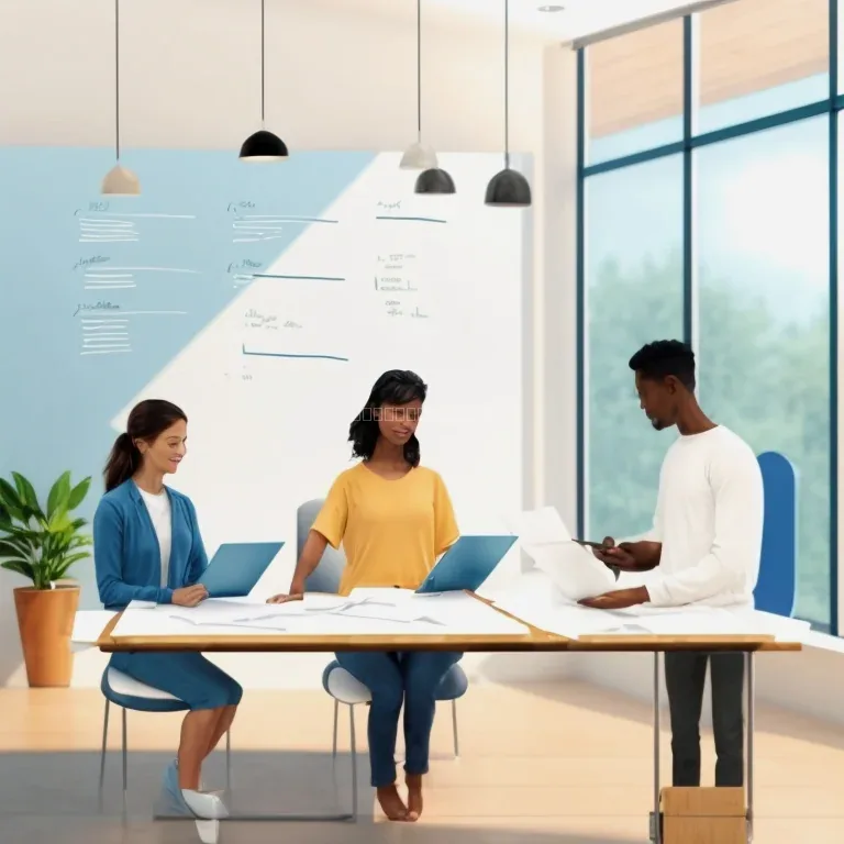 One-to-one coaching session in a modern office